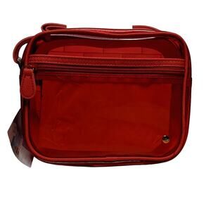 Stephanie Johnson Camera Crossbody Bag Red Translucent New